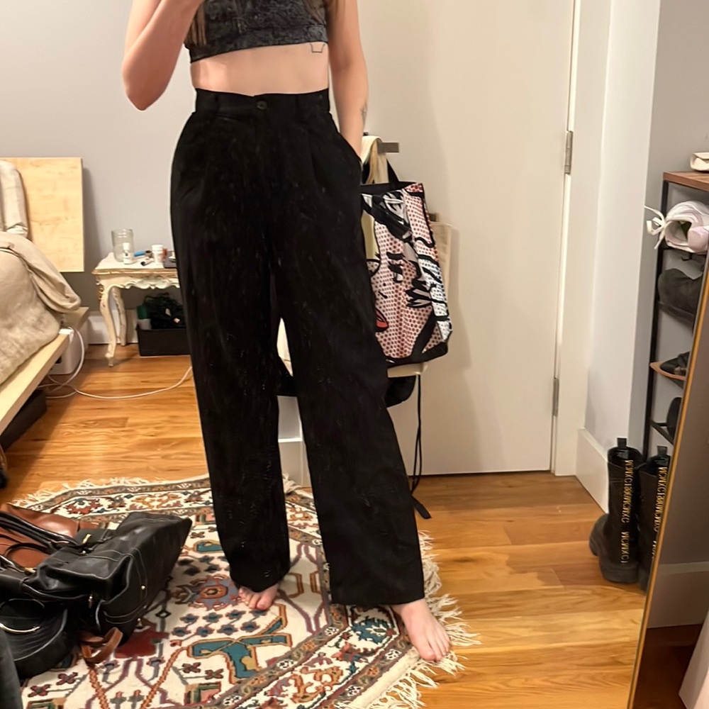 Garage Porter Pleated Straight Pant in Black